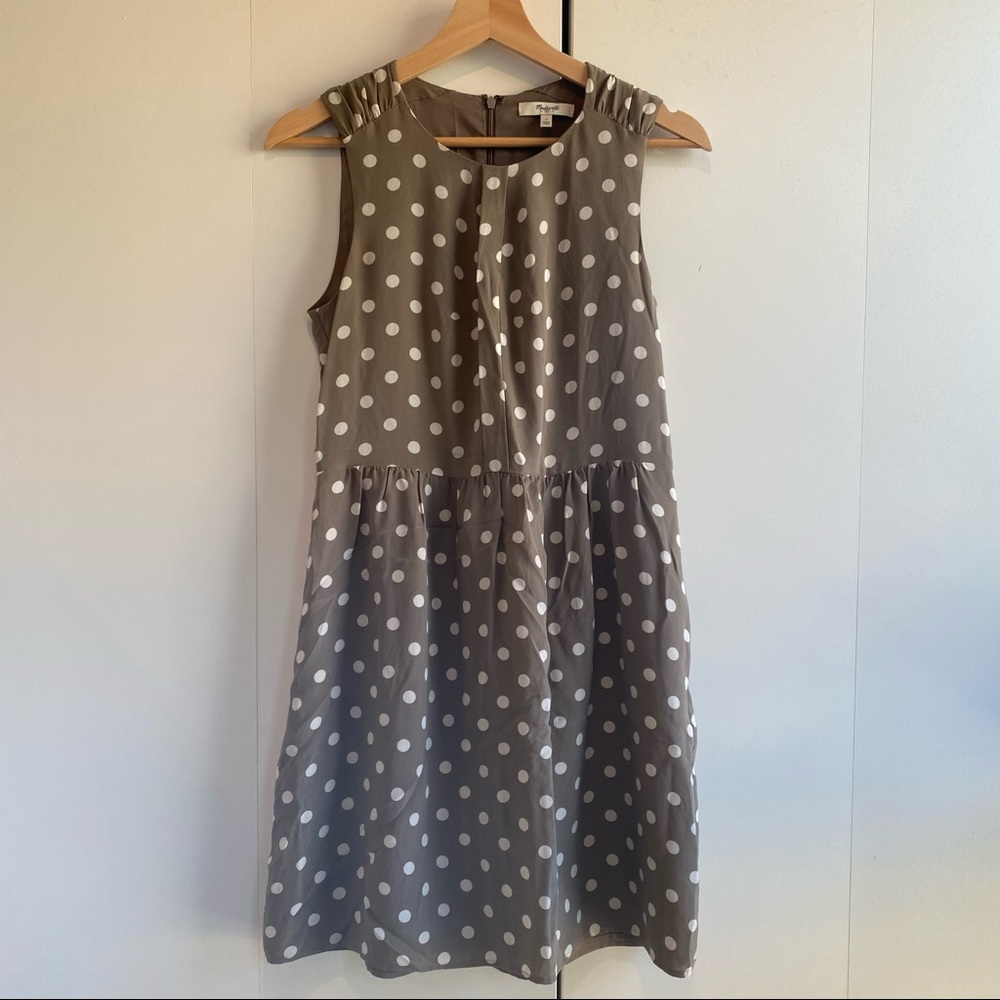 Madewell silk polka dot dress